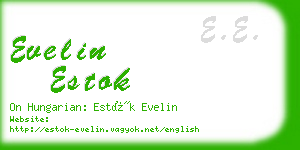 evelin estok business card